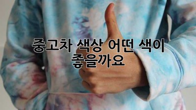 중고차 색상, 어떤 색이 좋을까요?